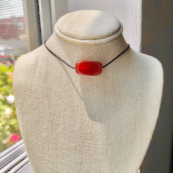 Blood Carnelian ❤️ Pendant Necklace/Choker - Picture 1 of 4
